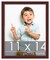 11x14 Solid Wood Picture Frame with UV-Resistant Acrylic & Acid-Free Backing, Available in 6 Finishes: Matte Black, Matte White, Metallic Bronze, Silver, Natural Wood Grain & Mahogany